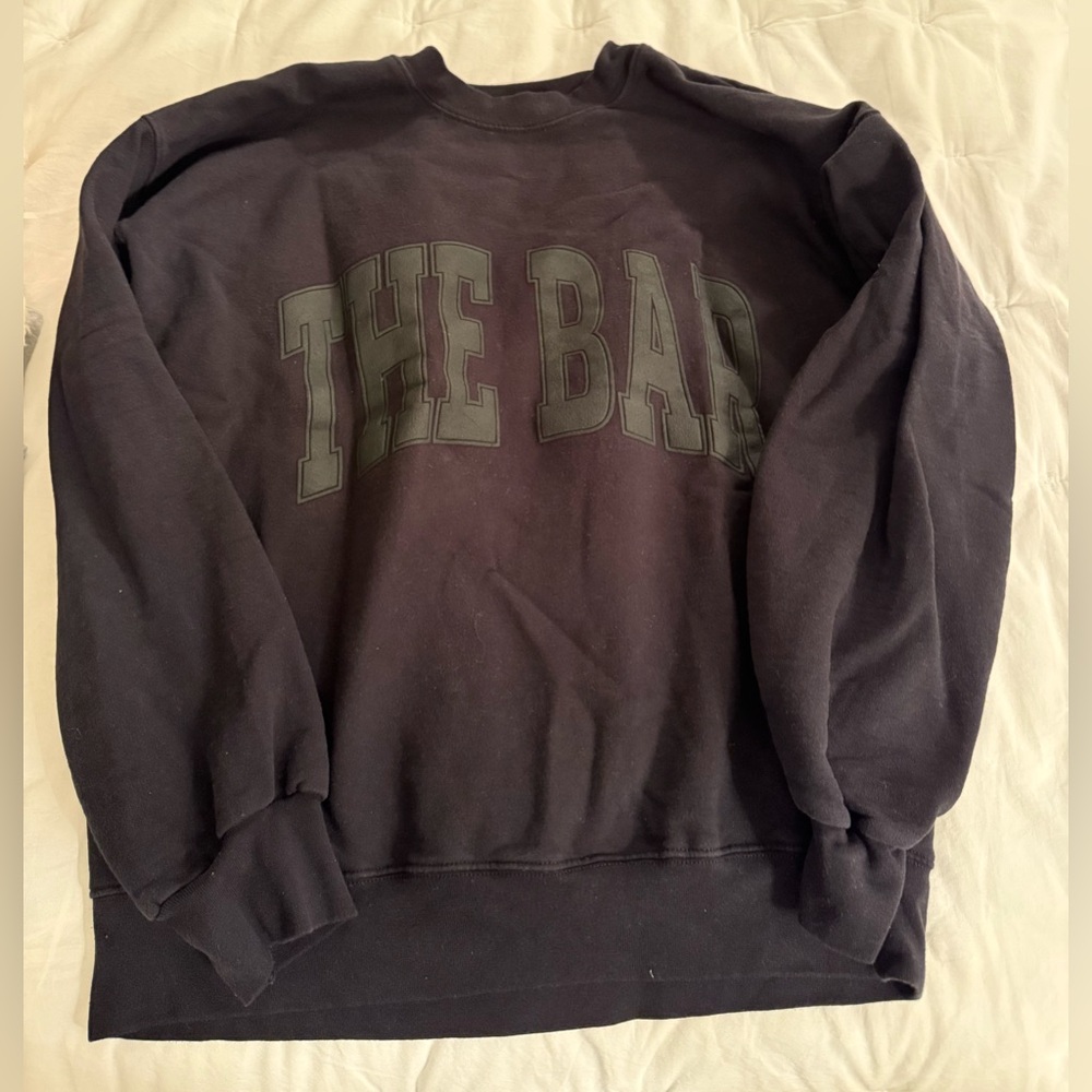 The Bar Black Oversized Sweatshirt
